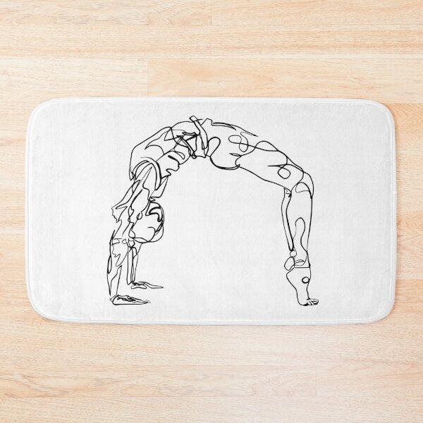 Item preview, Contour Line Yoga-Wheel Pose 1 designed and sold by FranksArtWorld.