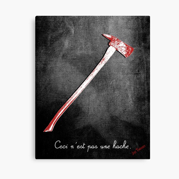Ceci n'est pas une hache by Jack Torrance Canvas Print