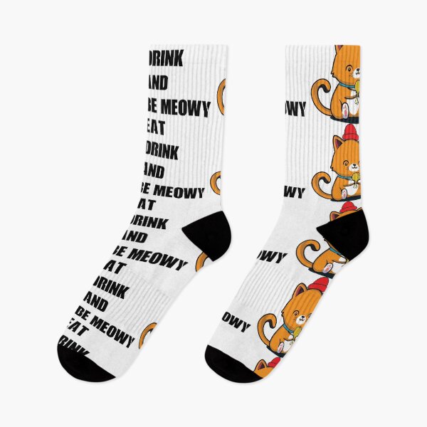 Item preview, Eat Drink and Be Meowy,gift idea,funny tshirt designed and sold by MedBoularouah.