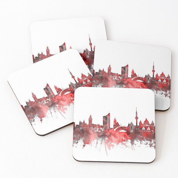 Item preview, leipzig skyline red designed and sold by BekimART2.