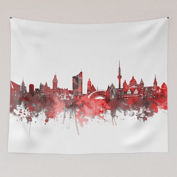 Item preview, leipzig skyline red designed and sold by BekimART2.