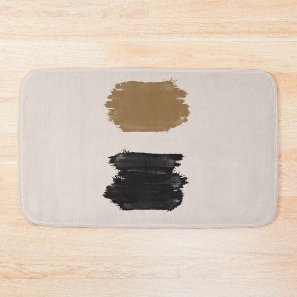 Item preview, Brown and black abstract brushstrokes on a beige background. designed and sold by PandaAvenue.