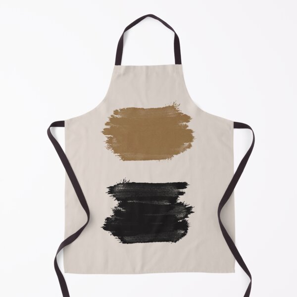 Item preview, Brown and black abstract brushstrokes on a beige background. designed and sold by PandaAvenue.
