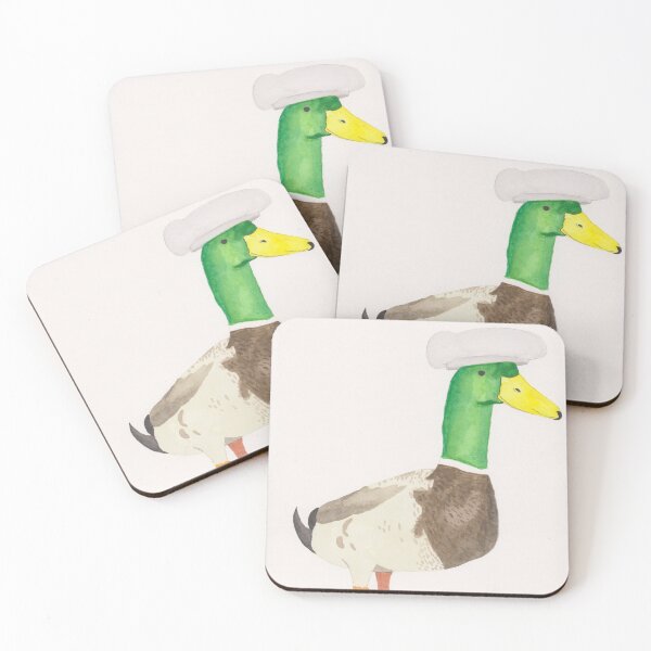 Item preview, Chef Duck Watercolor bird art designed and sold by TheWaterBirds.