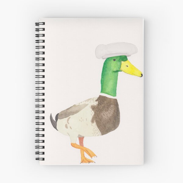 Item preview, Chef Duck Watercolor bird art designed and sold by TheWaterBirds.