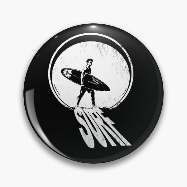 Item preview, Graphic Surf Surfer Vintage Surfing Beach artwork Sunshine  designed and sold by shantiru.