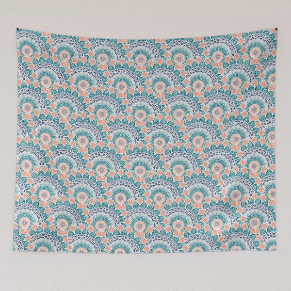 Item preview, Beautiful Blue and Orange Aztec Pattern designed and sold by kelseypryor11.