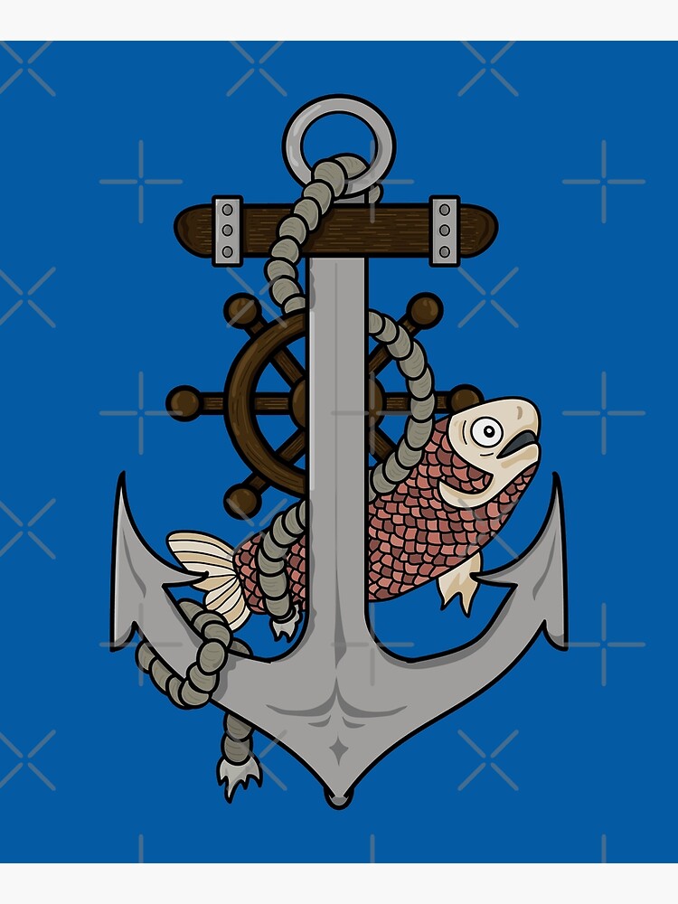 Anker anchor marine object naval heraldry - Stock Illustration