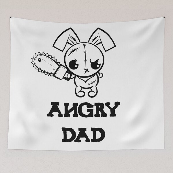 Item preview, Angry Dad Grumpy Voodoo Bunny Cute Monster designed and sold by ProjectX23.