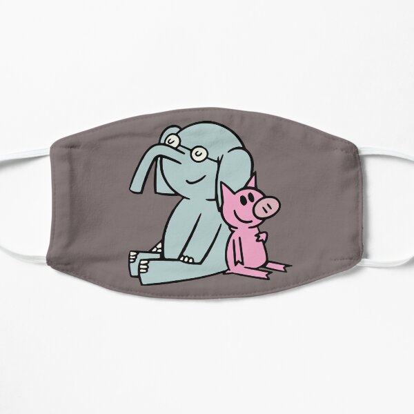 Elefant und Schweinchen. Gerald und Schweinchen. Anime transparenter Aufkleber, mo willems Flache Maske