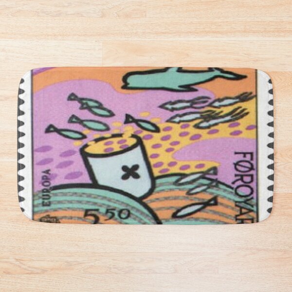 Item preview, Sea pollution Faroe Islands stamp designed and sold by ZoologyKat.
