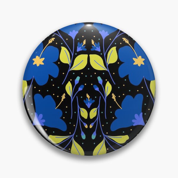 Item preview, Bright Blue Flowers, Floral and Vine Pattern designed and sold by QuinnEmory.