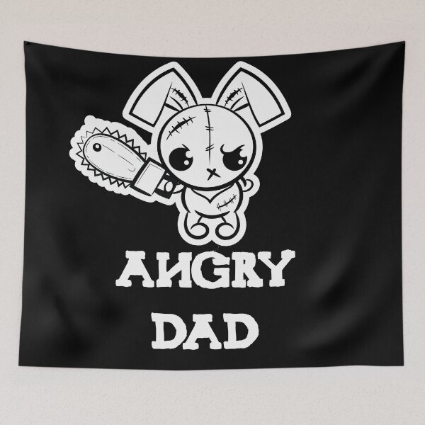 Item preview, Angry Dad Grumpy Voodoo Bunny Cute Monster designed and sold by ProjectX23.