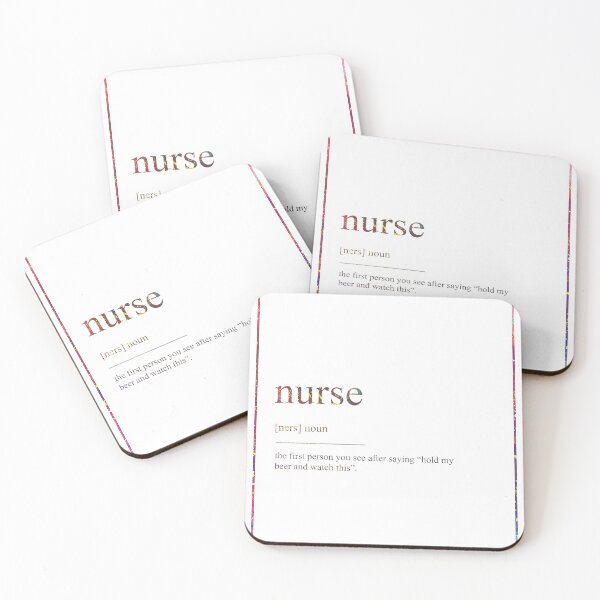 Item preview, NURSE 429 Watercolor Map Yoga Quote Definition Des designed and sold by vividpixelusa.