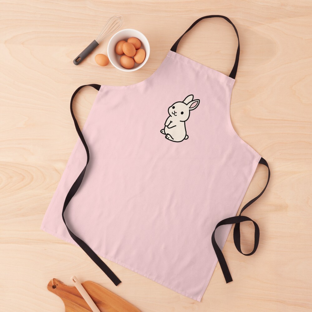 White Bunny Apron