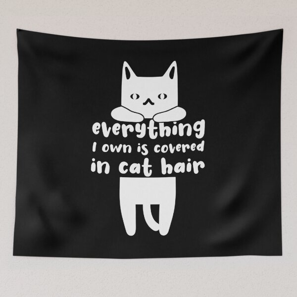 Item preview, Everything I Own Is Covered In Cat Hair - Funny Classic Cat Owner designed and sold by Seth's Tees.