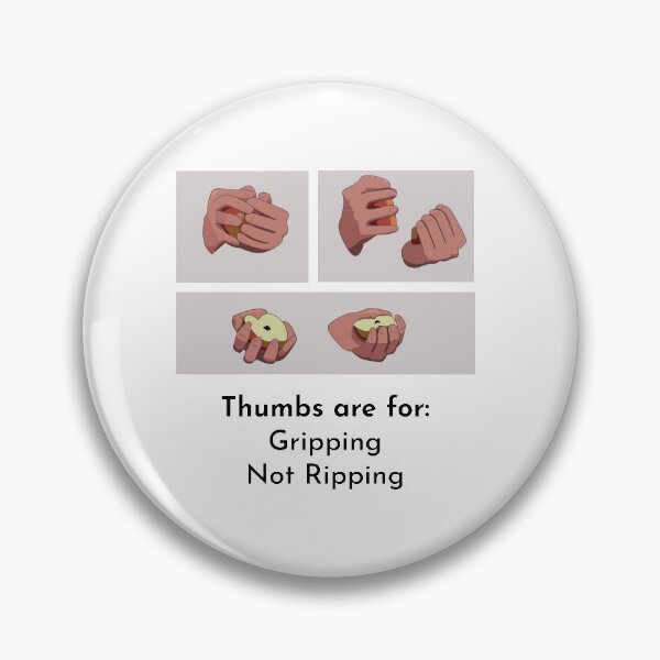 Item preview, Thumbs are for gripping, not ripping designed and sold by The British Bunny Hop Shop.