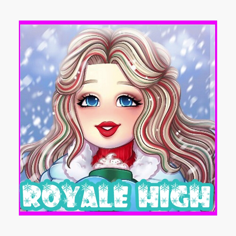 Royale High Winter Roblox Neon Pink Poster By Totkisha1 Redbubble - roblox royale high halo chart