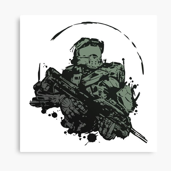 Master Chief Splash Fan Art Canvas Print