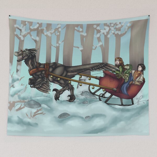 Item preview, Raptor Sleigh Ride designed and sold by TheKohakuDragon.