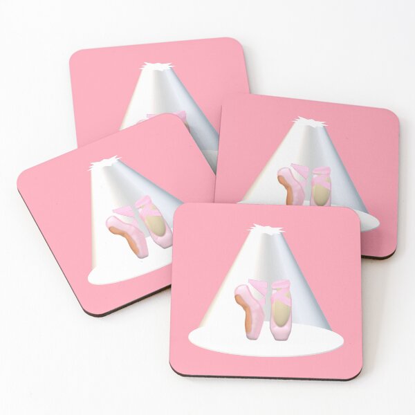 Item preview, Ballet Pointe Shoes in Spotlight on Stage (Pink Background) designed and sold by ArtByLM.
