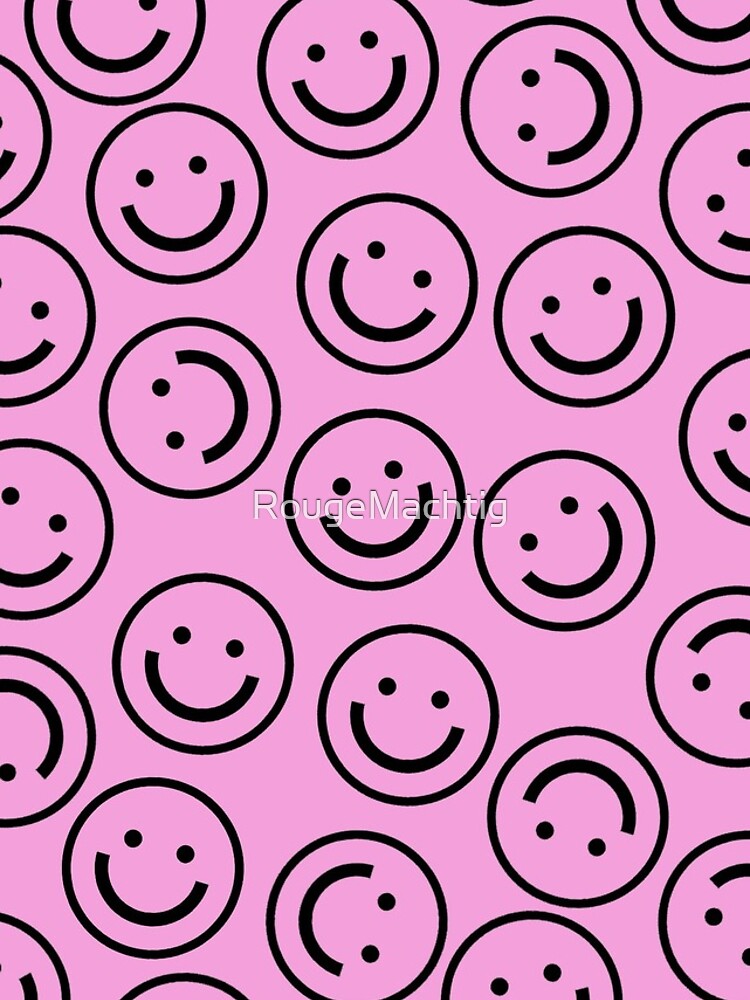 Thumbnail 5 of 5, iPhone Case, Pink Smiley Faces pattern designed and sold by RougeMachtig.