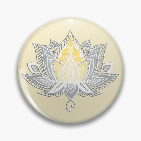 Item preview, Lotus Flower Mandala (Silver and Yellow) designed and sold by squishyrainbow.