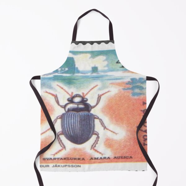 Item preview, Black beetle stamp from Faroe Islands designed and sold by ZoologyKat.