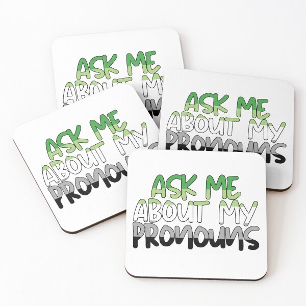 Item preview, Copy of Ask me about my pronouns lgbtq aromantic designed and sold by lgbtgear.
