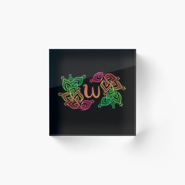 Item preview, Colorful Leaves Letter W designed and sold by avacado-designs.