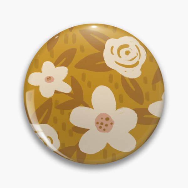 Item preview, Brushed Florals on Gold designed and sold by latheandquill.