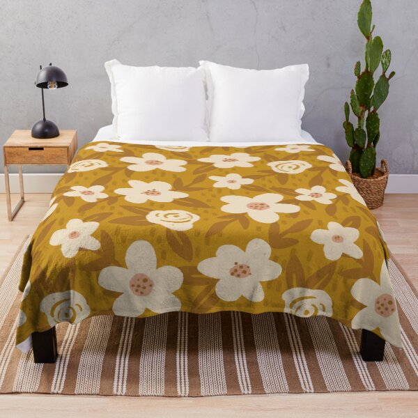 Item preview, Brushed Florals on Gold designed and sold by latheandquill.