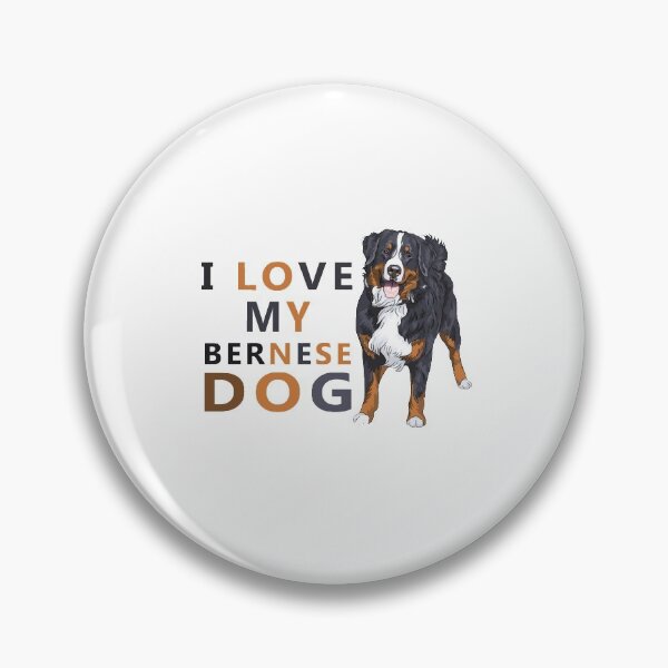 I LOVE MY PEKINGESE DOG PUPPY 3" SAFETY PIN BACK BUTTON 