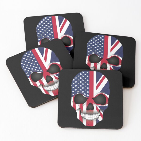 Item preview, USA American British Union Jack Vampire Skull Flag designed and sold by SandersApparel.