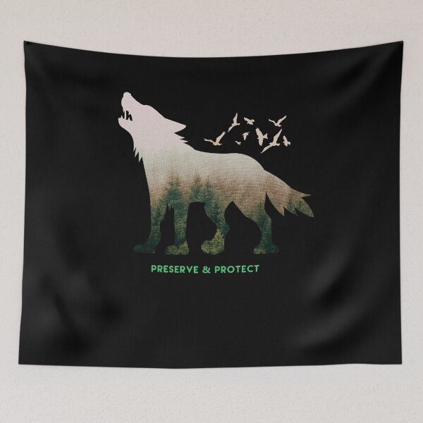 Item preview, Preserve & Protect Vintage Wolf Nature Wildlife T-Shirt designed and sold by BLake77777.