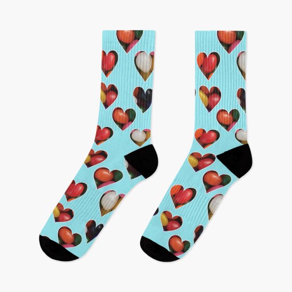 Artikelvorschau, Jelly Bean Hearts auf Bright Sky Blue entworfen und verkauft von BelindaFuller.
