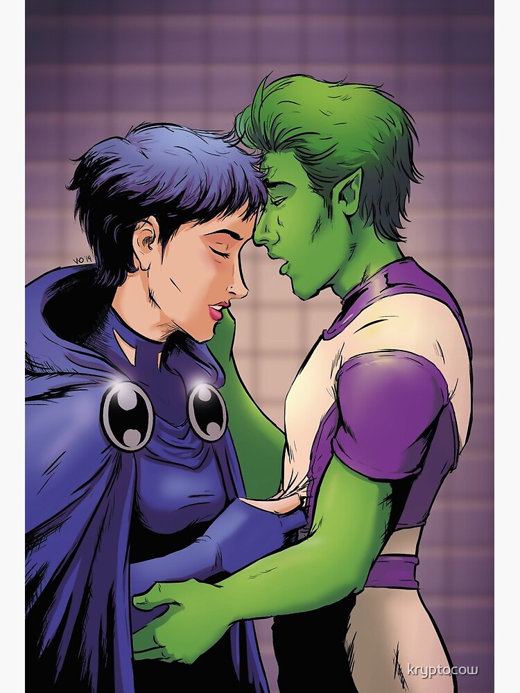 Raven And Beast Boy Art Board Print For Sale By Kryptocow Redbubble