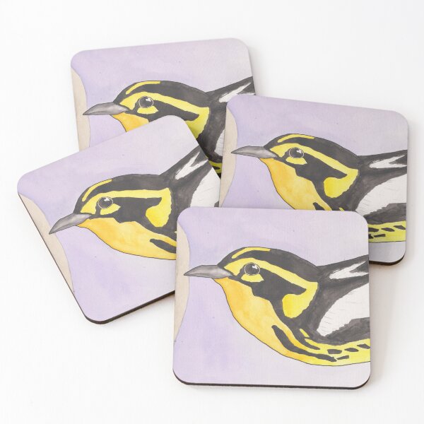 Item preview, Blackburnian Warbler watercolor bird art designed and sold by TheWaterBirds.