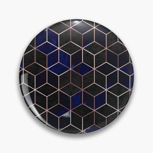 Item preview, Indigo Hexagons Geometric Pattern designed and sold by cadinera.