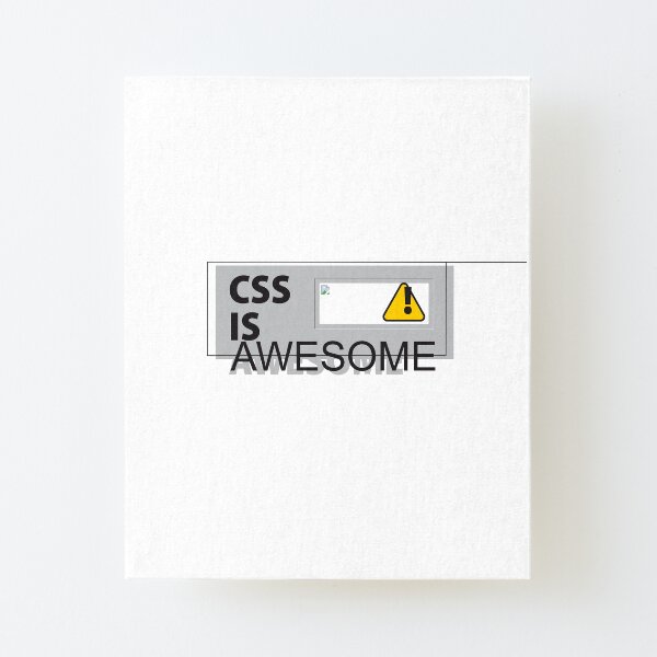 CSS Is Awesome Canvas Mounted Print
