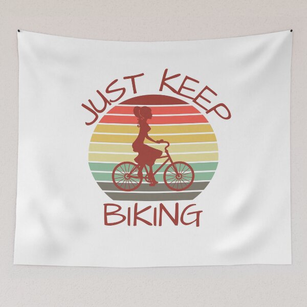 Item preview, Just Keep Biking Cycologist Cycling Cycler Cycopath designed and sold by giftsbyminuet.