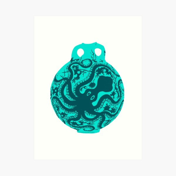Minoan Octopus Art Print