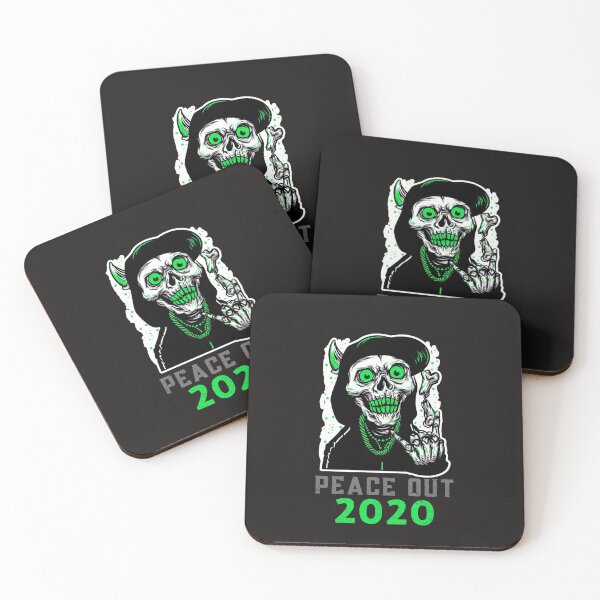 Item preview,  Peace Out 2020 Happy New Year Hip Hop Devil Skateboarder  designed and sold by davestees506.