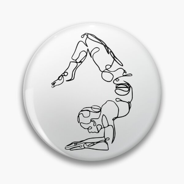 Artikelvorschau, Contour Line Yoga-Handstand 1 entworfen und verkauft von FranksArtWorld.