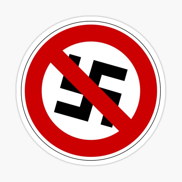 Anti-nazi à vie. Sticker