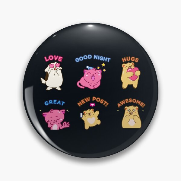 Item preview, Cute Brown Bear and Pink Cat  designed and sold by MariesDesigns11.