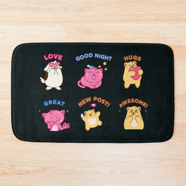 Item preview, Cute Brown Bear and Pink Cat  designed and sold by MariesDesigns11.