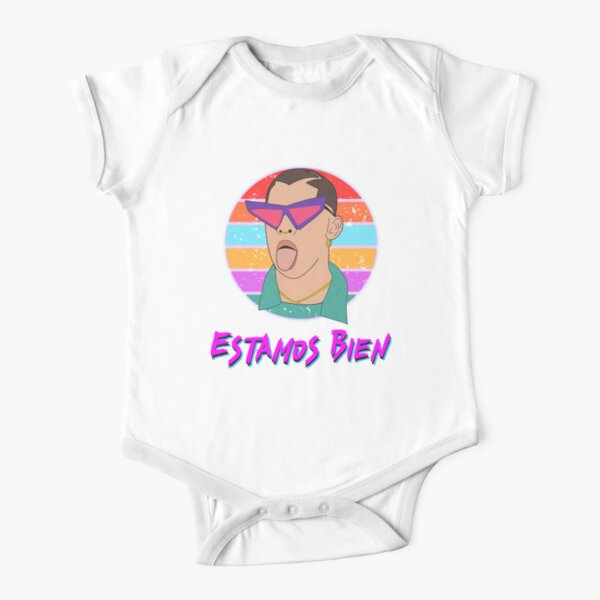 Bad Bunny Retro Vintage Color Body de manga corta para bebé