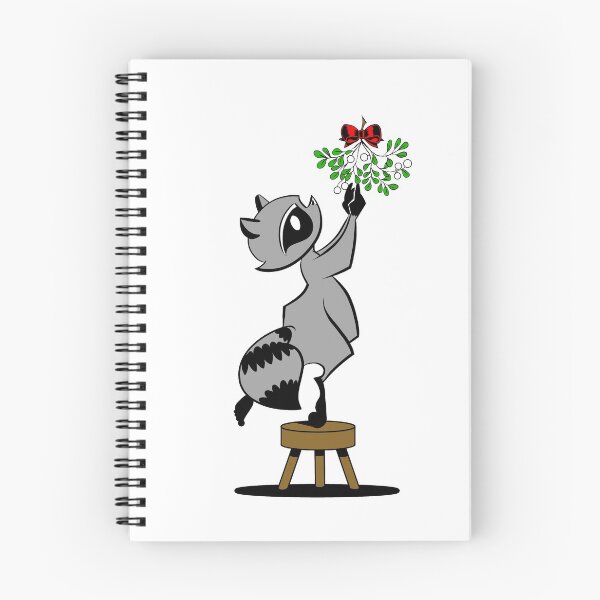 Item preview, Raccoon Hanging Mistletoe designed and sold by Futuranaut.
