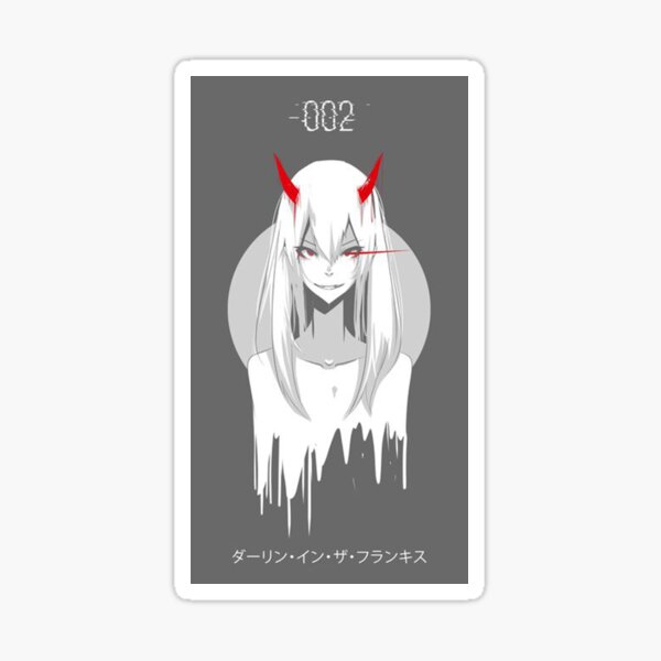 Zero Two Darling In The Franxx Sticker By Solkorra Redbubble